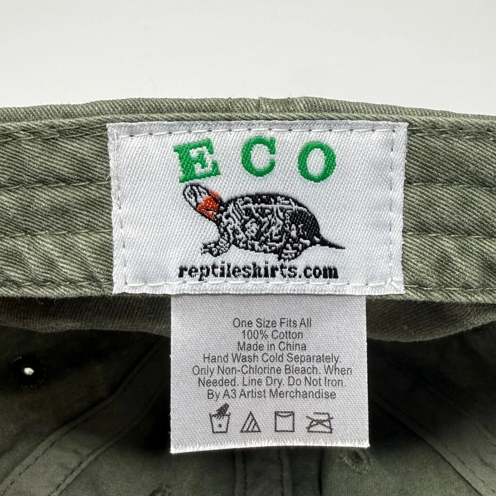 ECO Fort Vancouver Woodpecker Embroidered Olive Green Cotton Dad Hat Cap OSFA